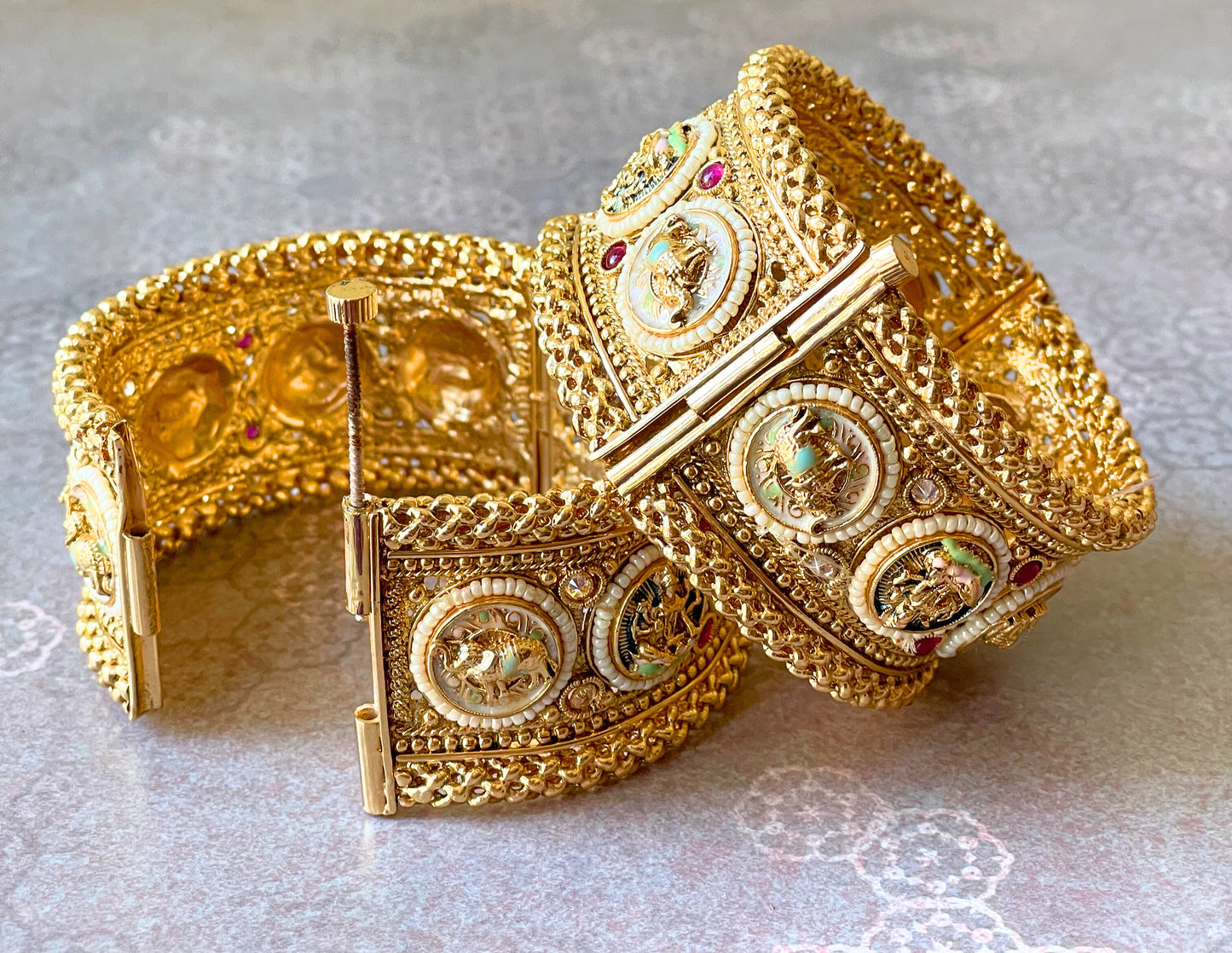 Ruby-studded Meenakari