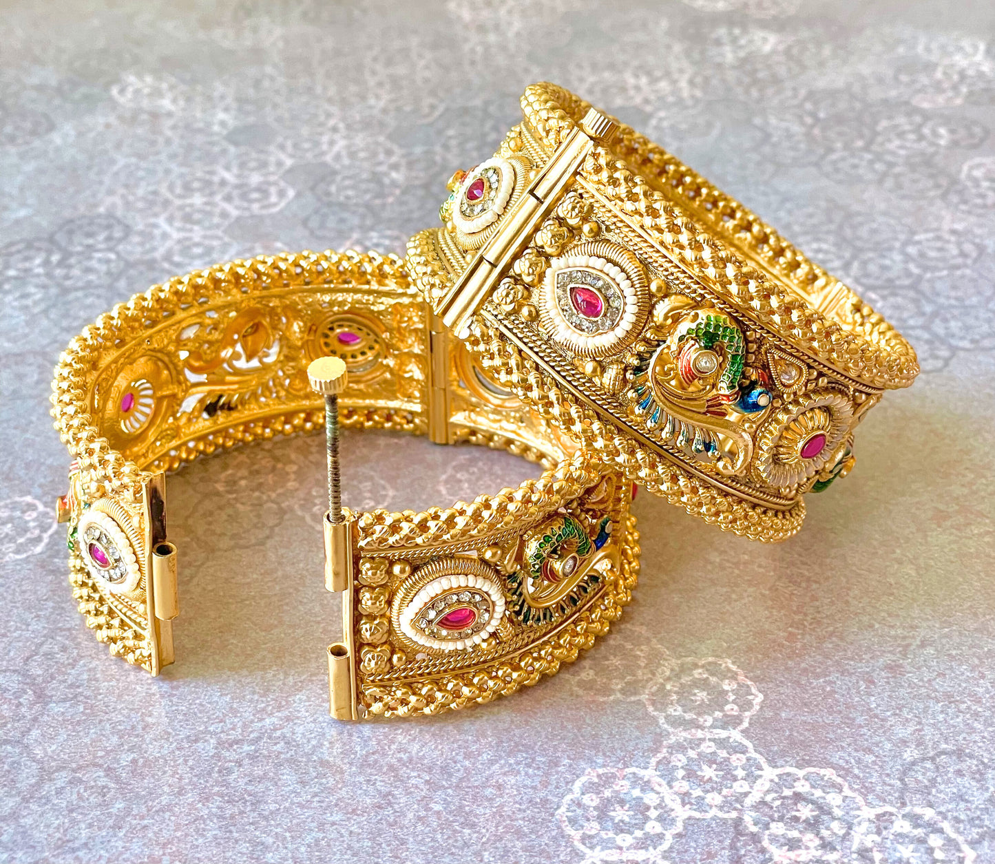 Ruby Peacock Rajwada Style