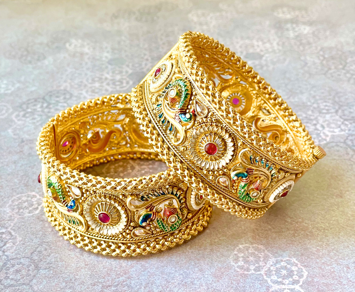 Ruby Peacock Rajwada Style