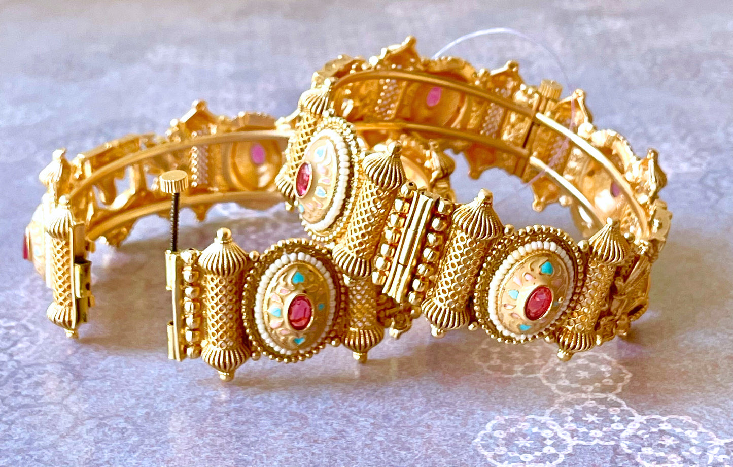 Ruby Filigree Bridal Kada